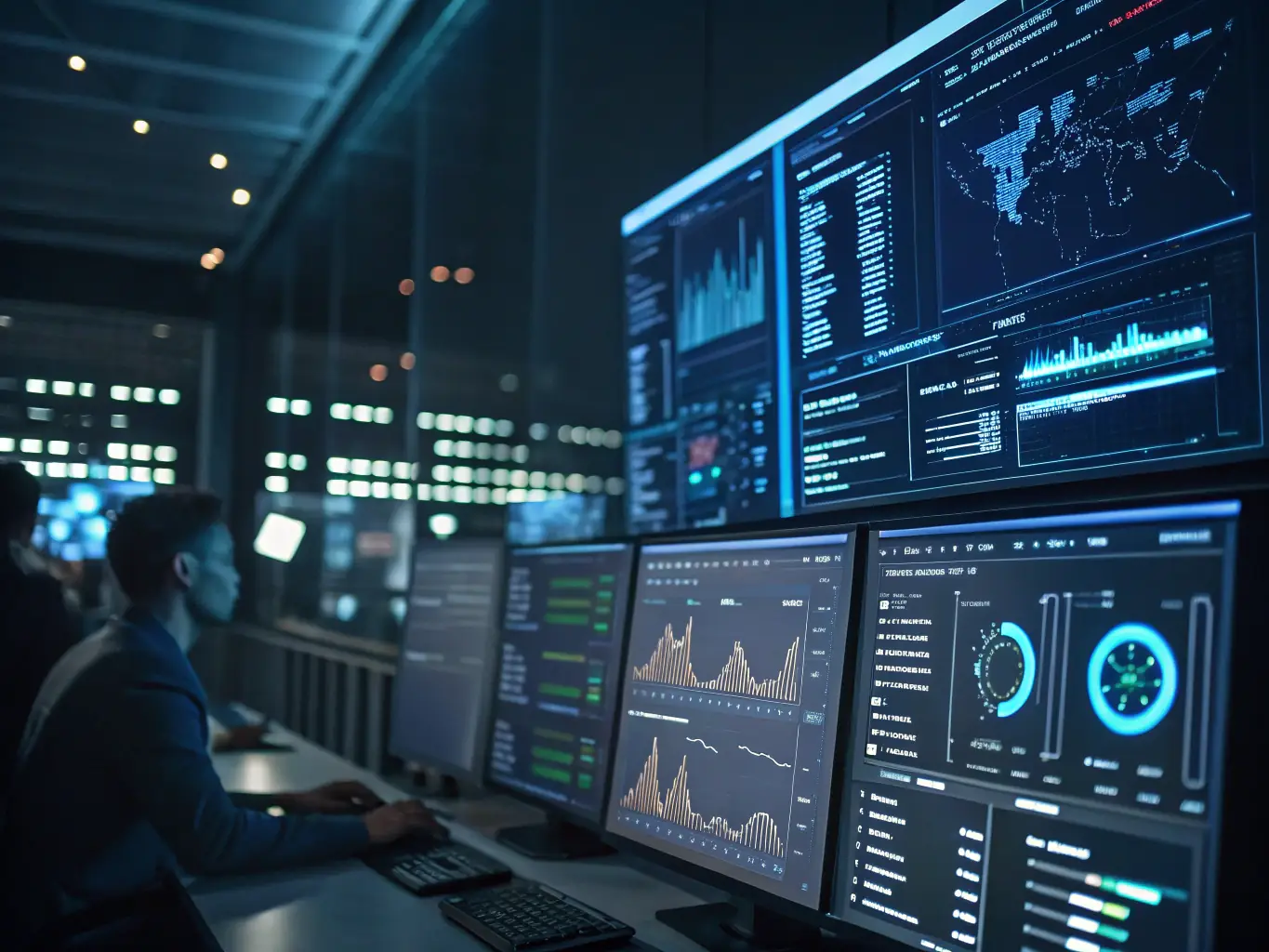 A dashboard displaying real-time security metrics and feedback loops, highlighting continuous monitoring and improvement.